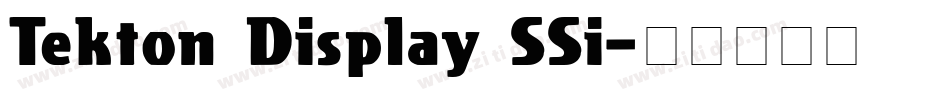 Tekton Display SSi字体转换